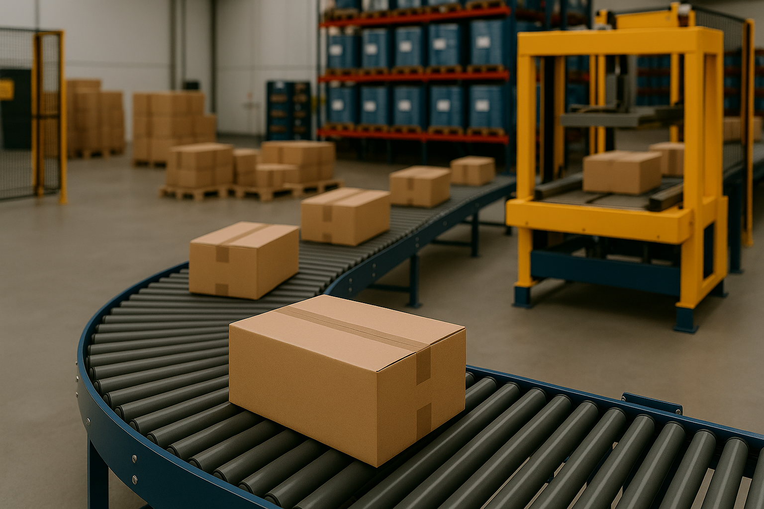 Verpackungslinie in der Produktion